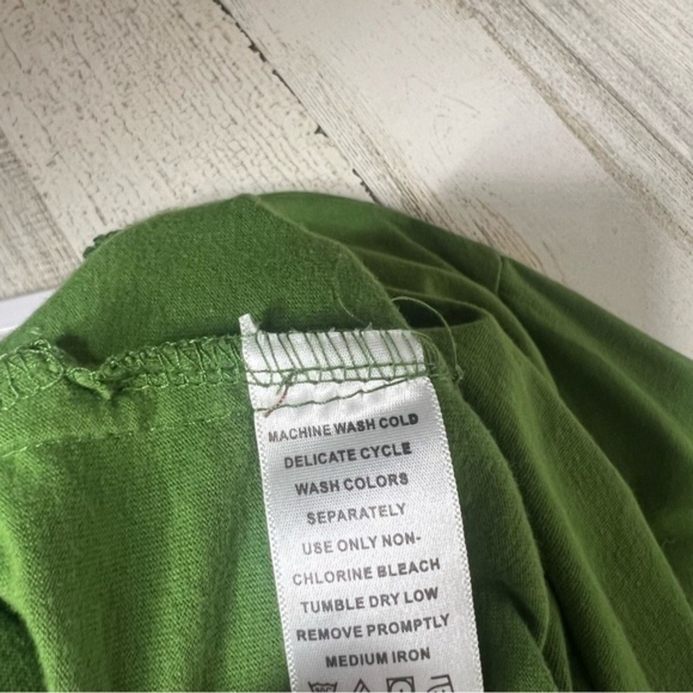 Veranesi Women's 4X Shirt Top Green‎ crochet trims and beaded tassel - Picture 6 of 13